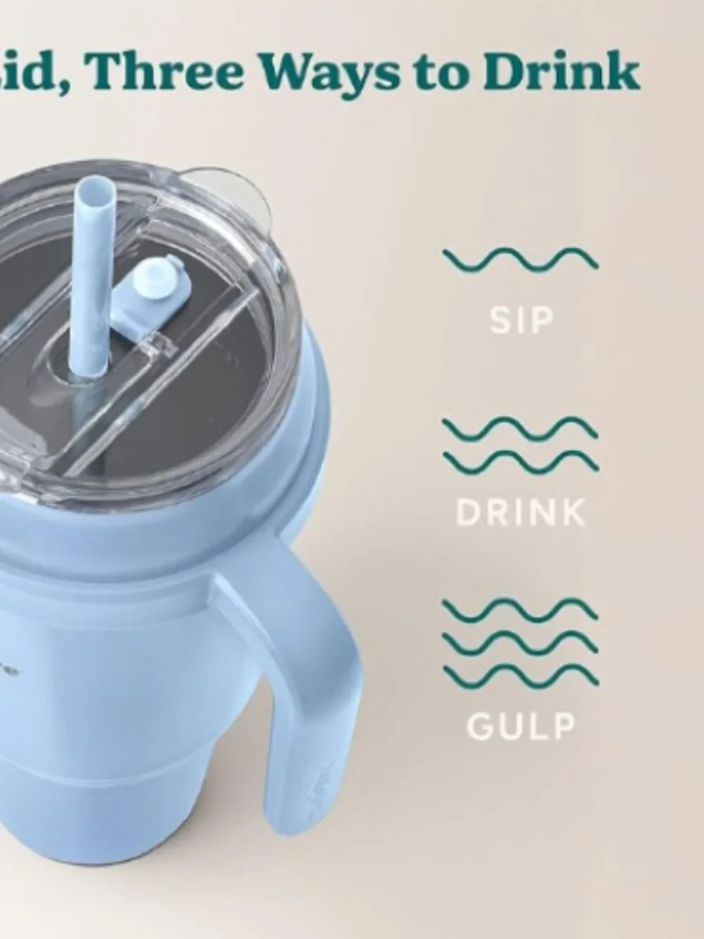 Reduce NEW insulated STAINLESS Cold TUMBLER Blue
